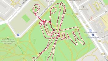 Έργα τέχνης με τζόκινγκ: Ο 67χρονος που κάνει τέχνη τρέχοντας σε πάρκο του Βερολίνου