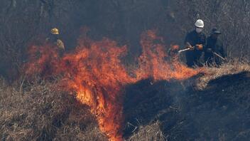 Πυρκαγιά σε δασική περιοχή στην περιοχή Κυμισάλα της Ρόδου