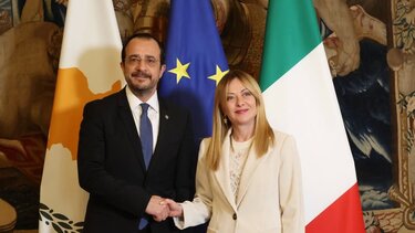 Ιταλία: Συνάντηση του Κύπριου προέδρου Νίκου Χριστοδουλίδη με την Ιταλίδα πρωθυπουργό Τζόρτζια Μελόνι