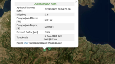 Σεισμός στα Καλάβρυτα