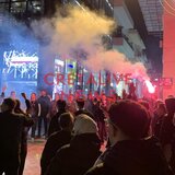 ΟΦΗ: Πανηγυρισμοί στο κέντρο του Ηρακλείου για τη μεγάλη πρόκριση