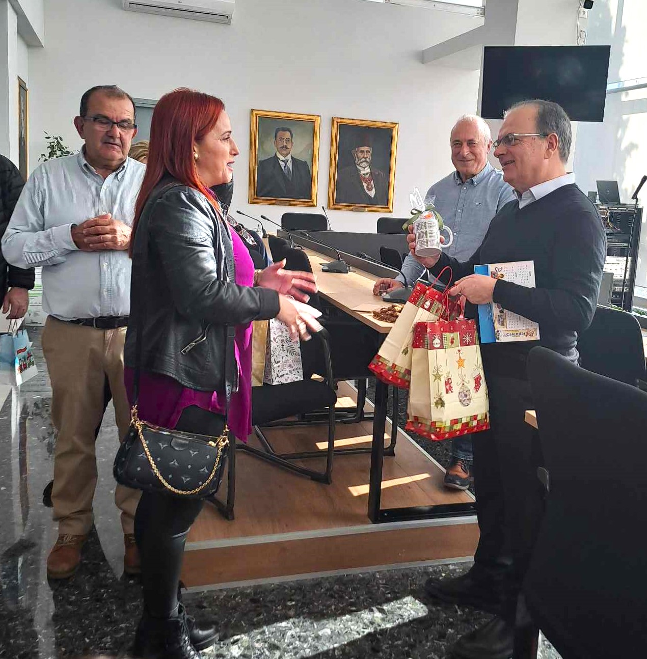 Γιορτινή επίσκεψη εκπροσώπων της Τοπικής Κοινότητας Γερανίου στον Δήμαρχο Ρεθύμνης