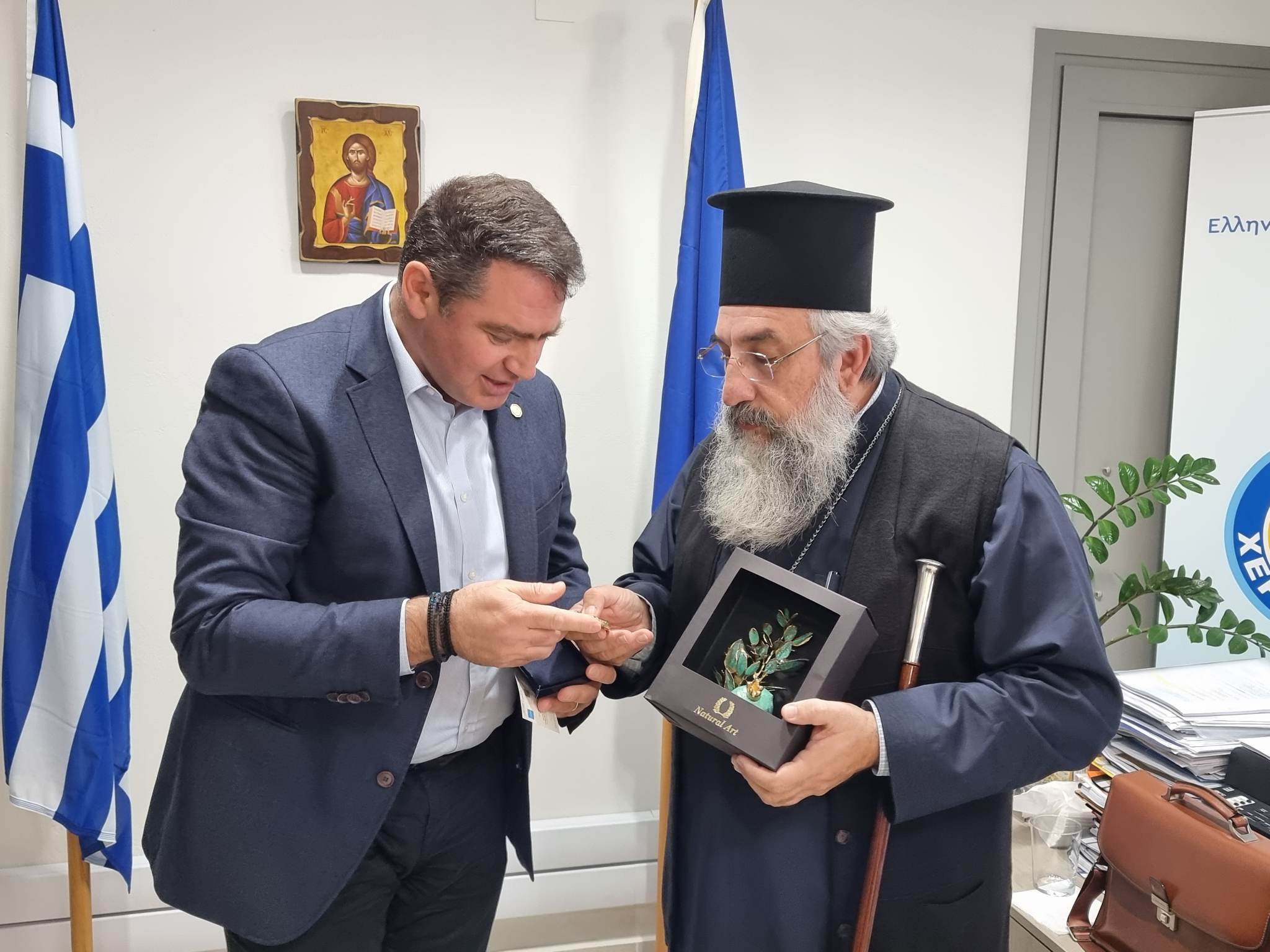 Στο Δήμο Χερσονήσου ο Αρχιεπίσκοπος και ο Μητροπολίτης Διδυμοτείχου