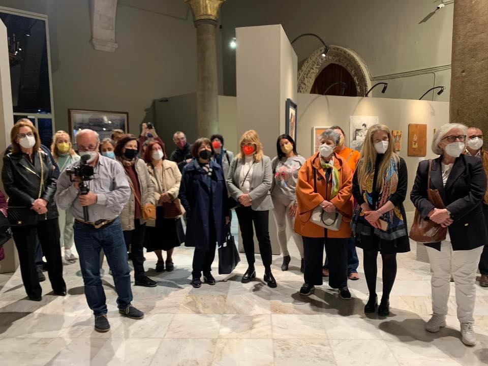 Από τις ξεναγήσεις στην έκθεση για τον Θ.Χατζημιχαήλ