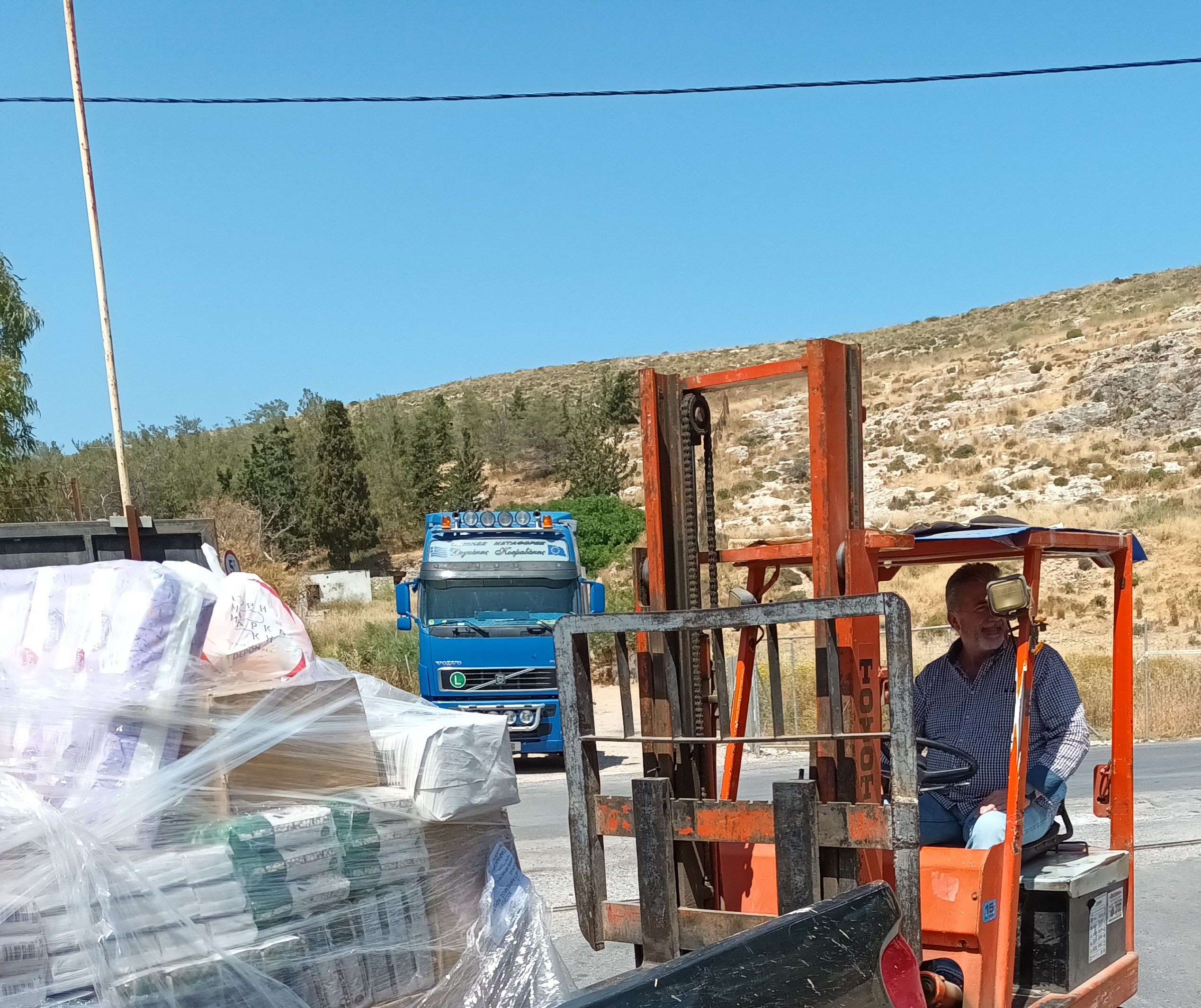 Από την αποστολή τροφίμων της Οργάνωσης Μελών του ΣΥΡΙΖΑ Τεμένους