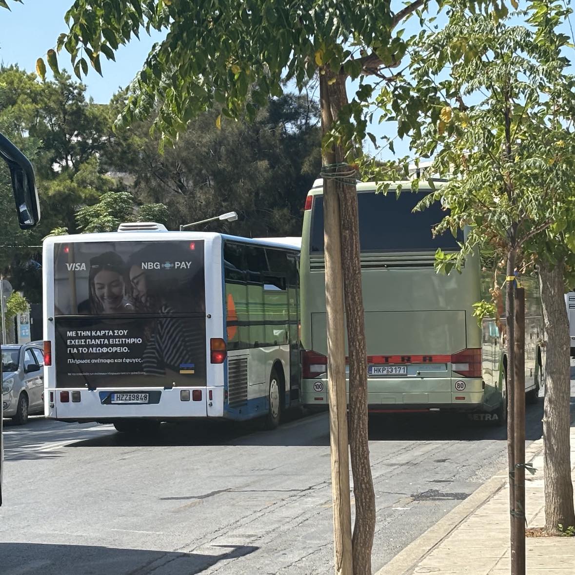 μποτιλιάρισμα κυκλοφοριακό Ηράκλειο τουρίστες λεωφορεία απορριμματοφόρα αυτοκίνητα έργα