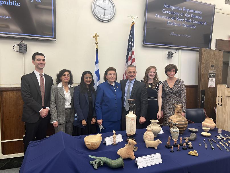 Από την τελετή παράδοσης αρχαιολογικών ευρημάτων