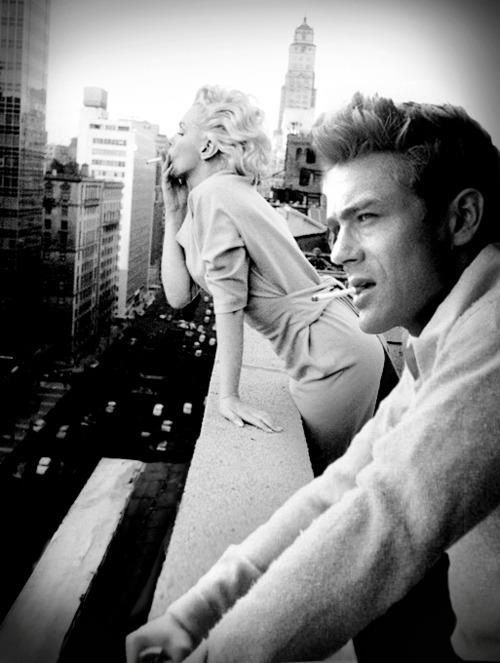 Marilyn Monroe and James Dean