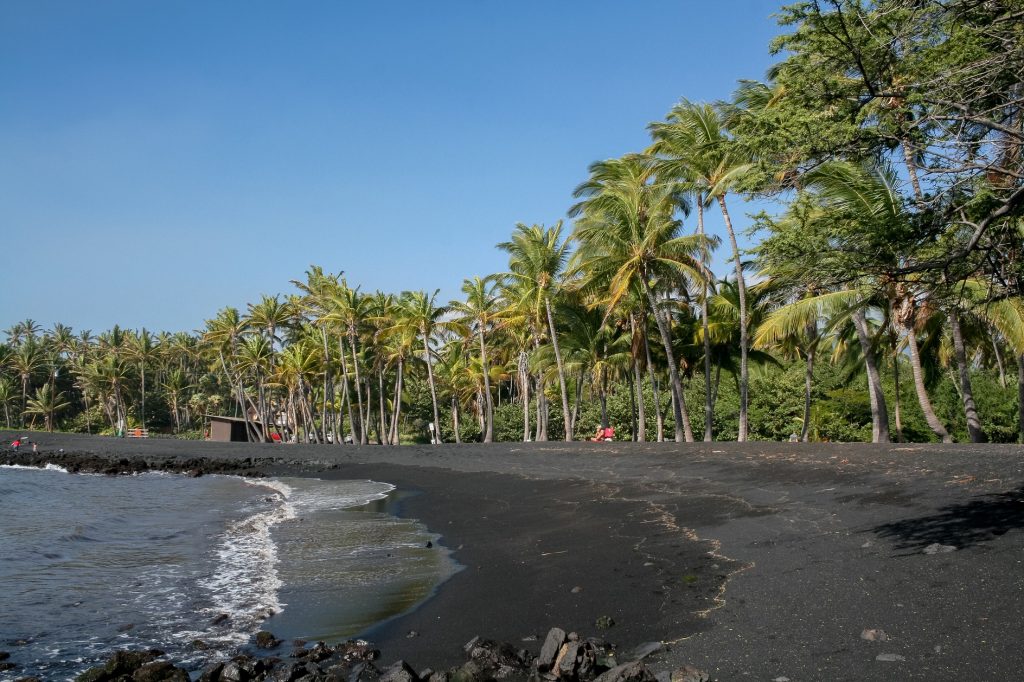 Punaluu black sand
