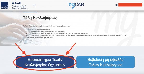 τέλη κυκλοφορίας