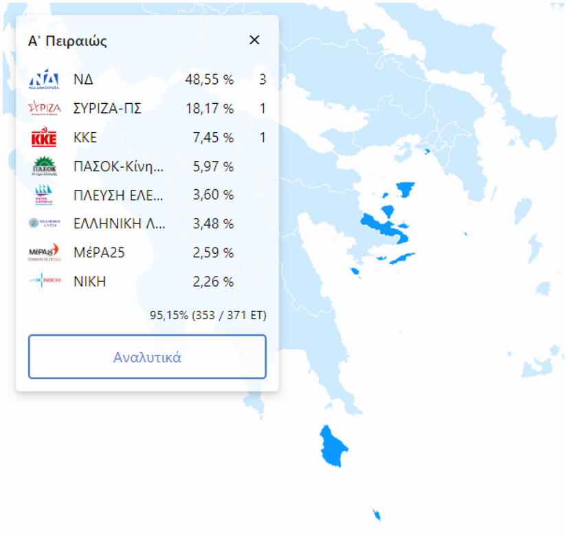 Εκλογικές Περιφέρειες - Τσίπρας
