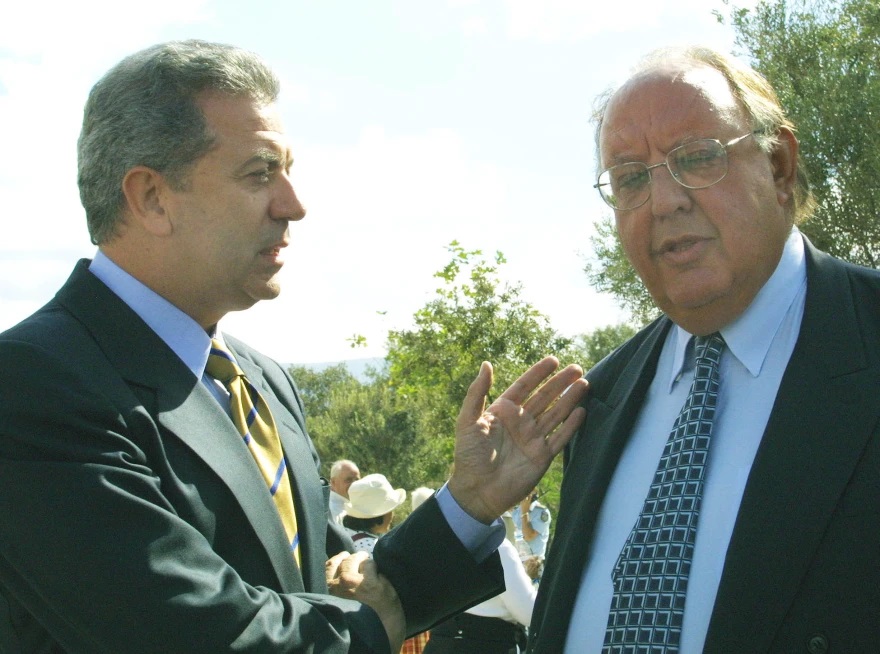Δημήτρης Αβραμόπουλος και Θεόδωρος Πάγκαλος από κοινή τους εμφάνιση το 2000