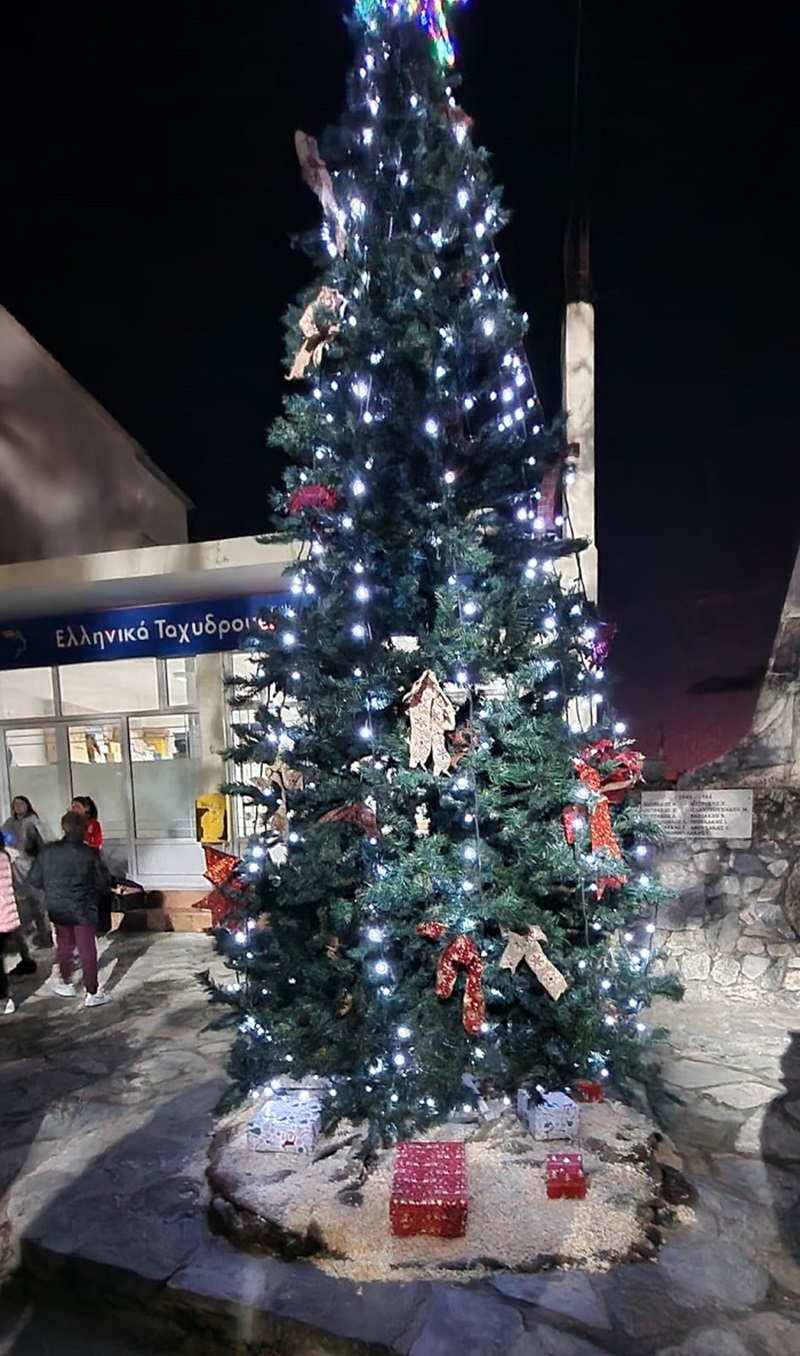  Σε εορταστικό κλίμα με τη φωταγώγηση του χριστουγεννιάτικου δέντρου στο Δ. Βιάννου