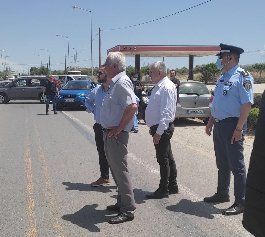 Δρόμος Μεσαράς διαμαρτυρία