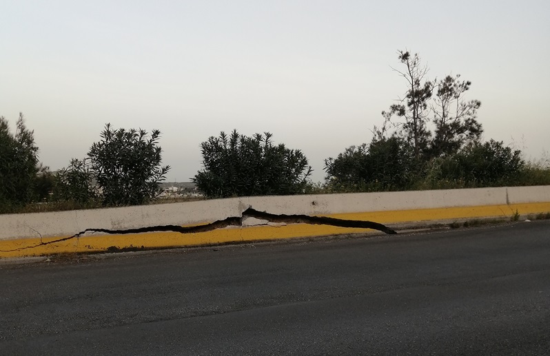 Κι άλλη καθίζηση στην Εθνική Οδό