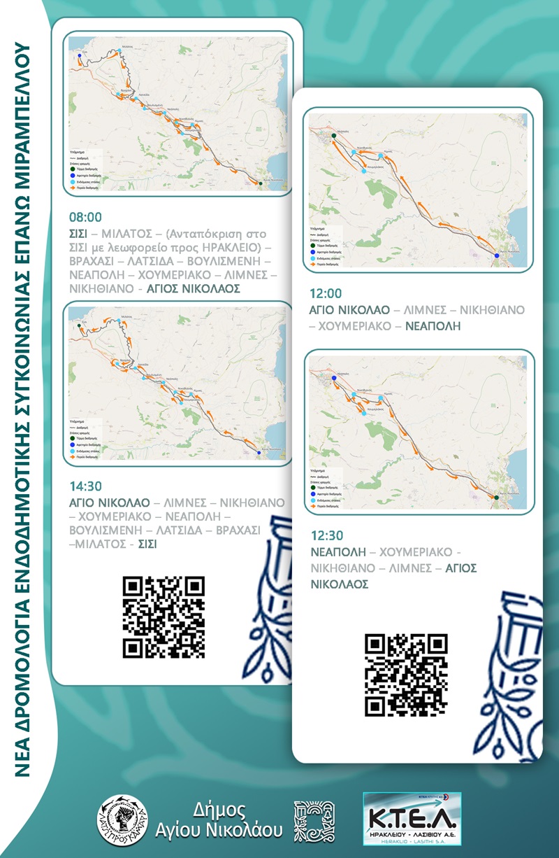 Ενισχύεται η ενδοδημοτική συγκοινωνία στο Δήμο Αγίου Νικολάου