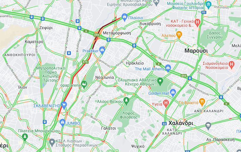 φορτηγό ρεύμα κάθοδος Κηφισός