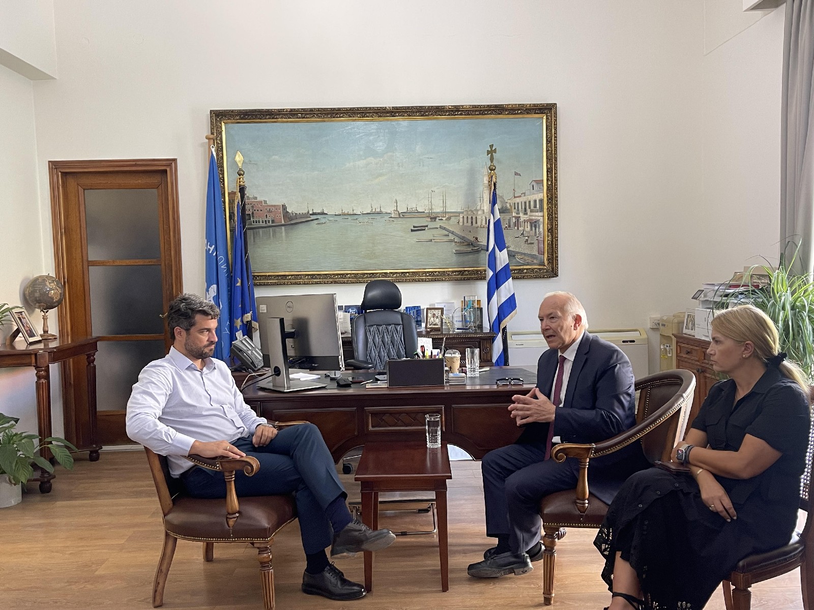 Στο Δημαρχείο Χανίων ο Υφυπουργός Ναυτιλίας και Νησιωτικής Πολιτικής, Στ. Γκίκας