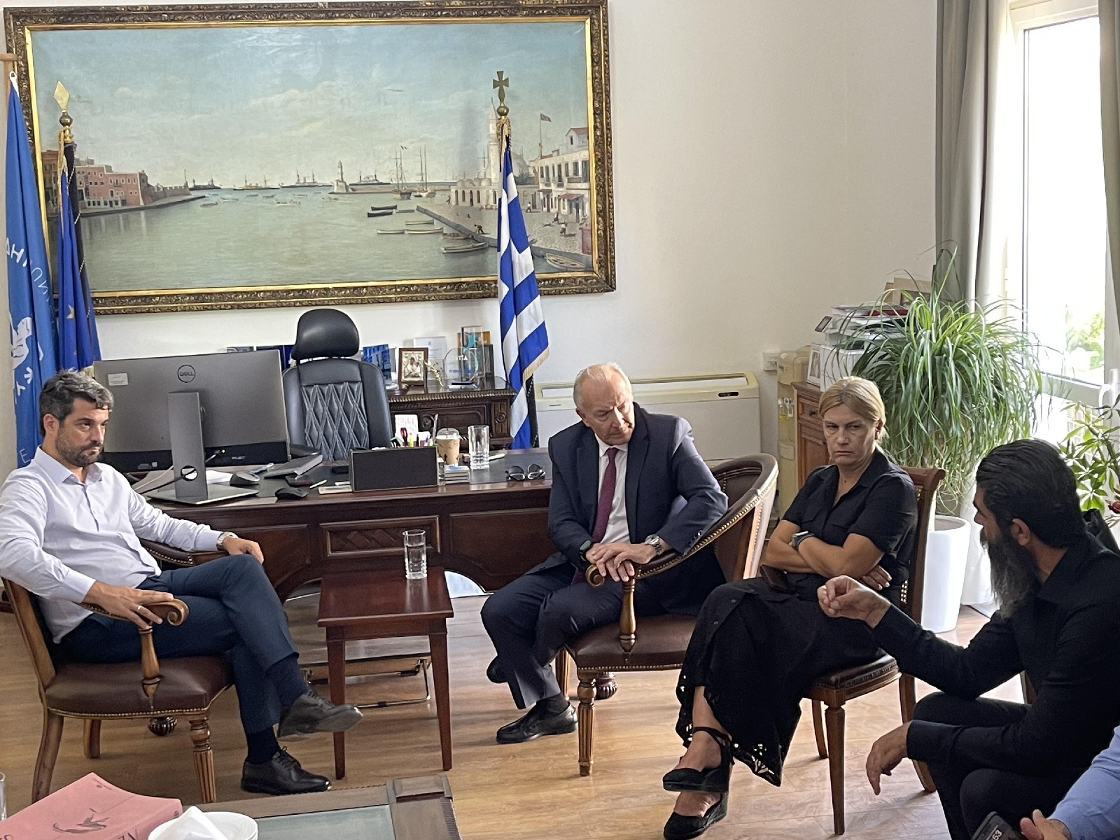 Στο Δημαρχείο Χανίων ο Υφυπουργός Ναυτιλίας και Νησιωτικής Πολιτικής, Στ. Γκίκας