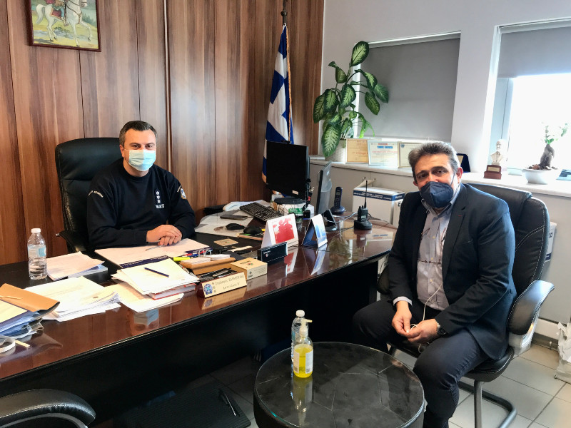 Με τον Πρόεδρο της Παγκρήτιας Ένωσης Αξιωματικών Αστυνομίας Στυλιανό Καρακούδη