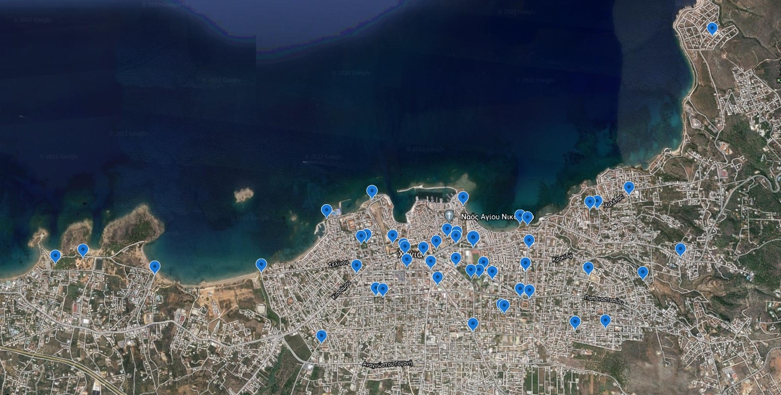 Χάρτης Σταθμοί υγιεινής