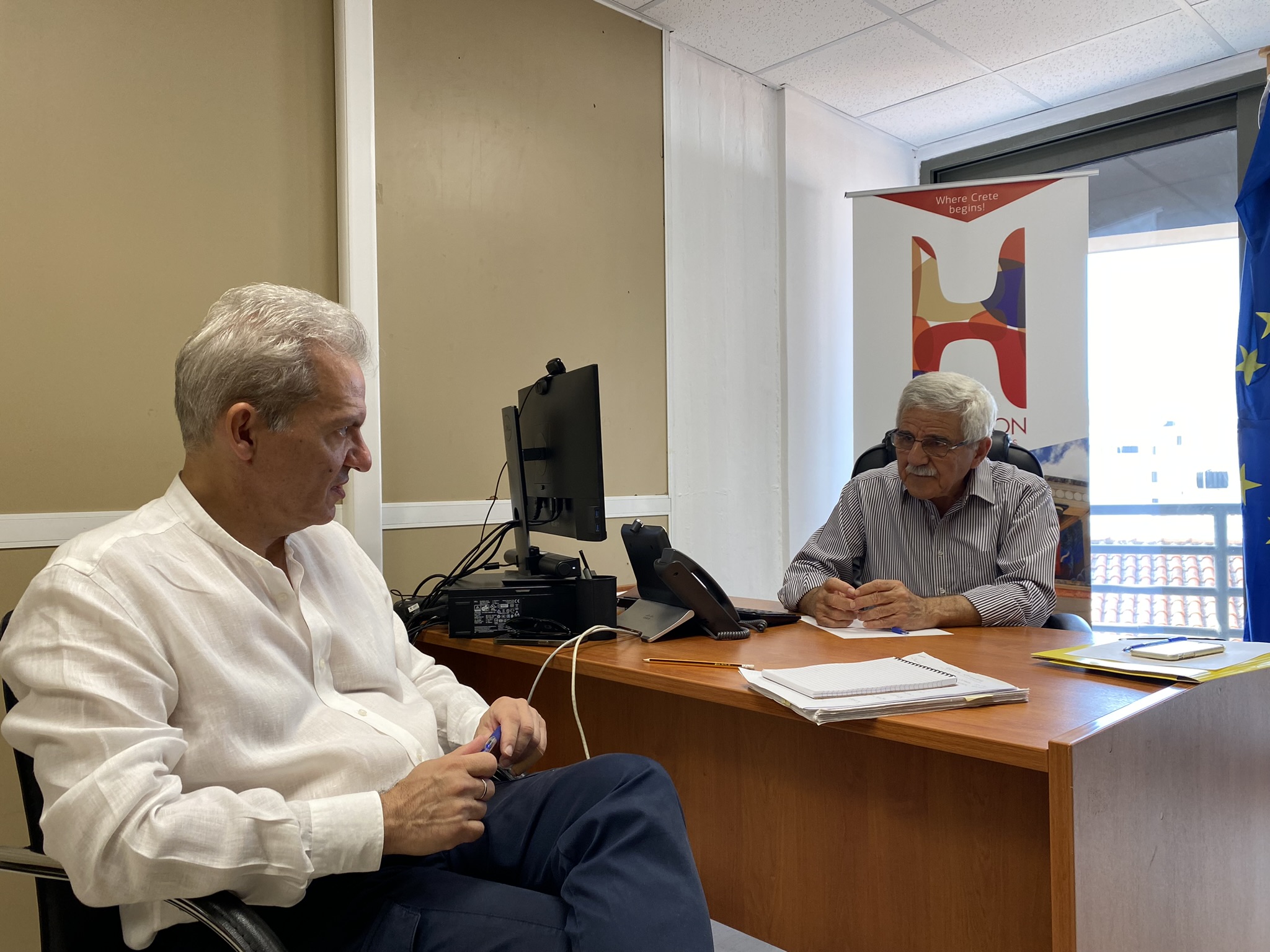  Μπαράζ ενημερωτικών επαφών του Αλέξη Καλοκαιρινού με στελέχη της Δημοτικής Αρχής Ηρακλείου