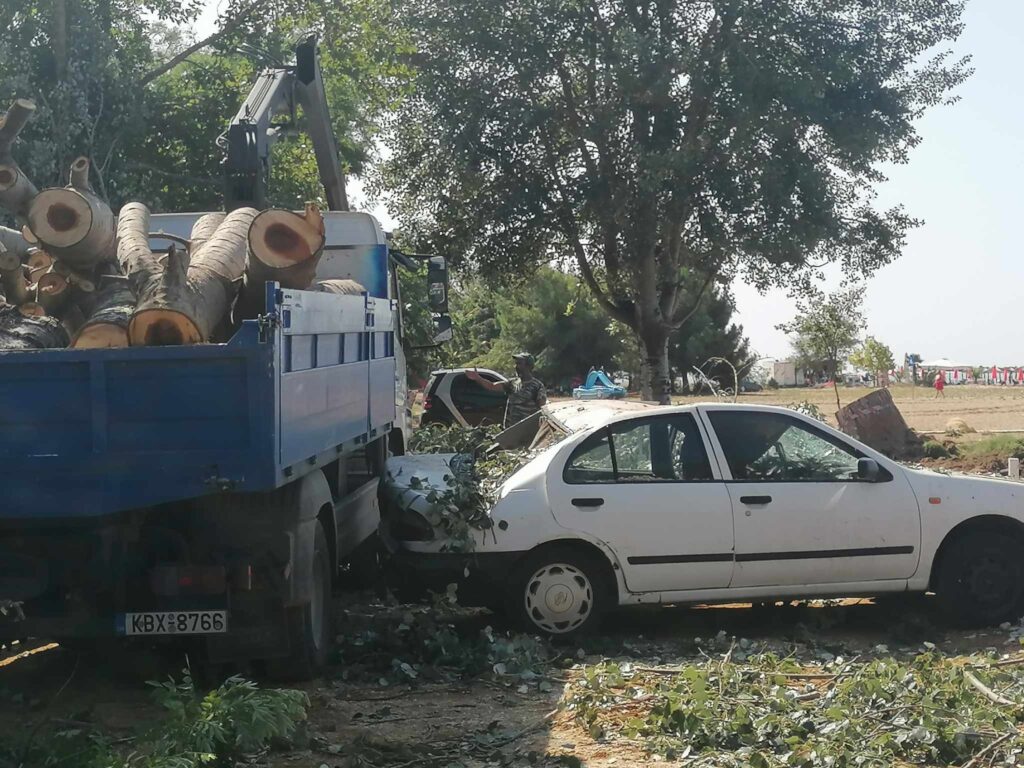 Ζημίες από μπουρίνι στο Παγγαίο Καβάλας
