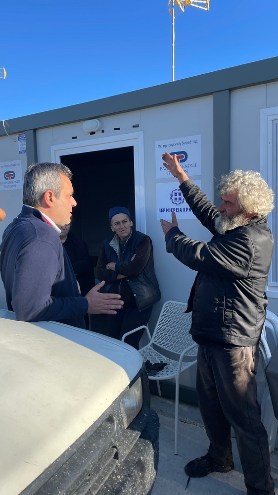 Χάρης Μαμουλάκης σεισμόπληκτοι Αρκαλοχωρίου