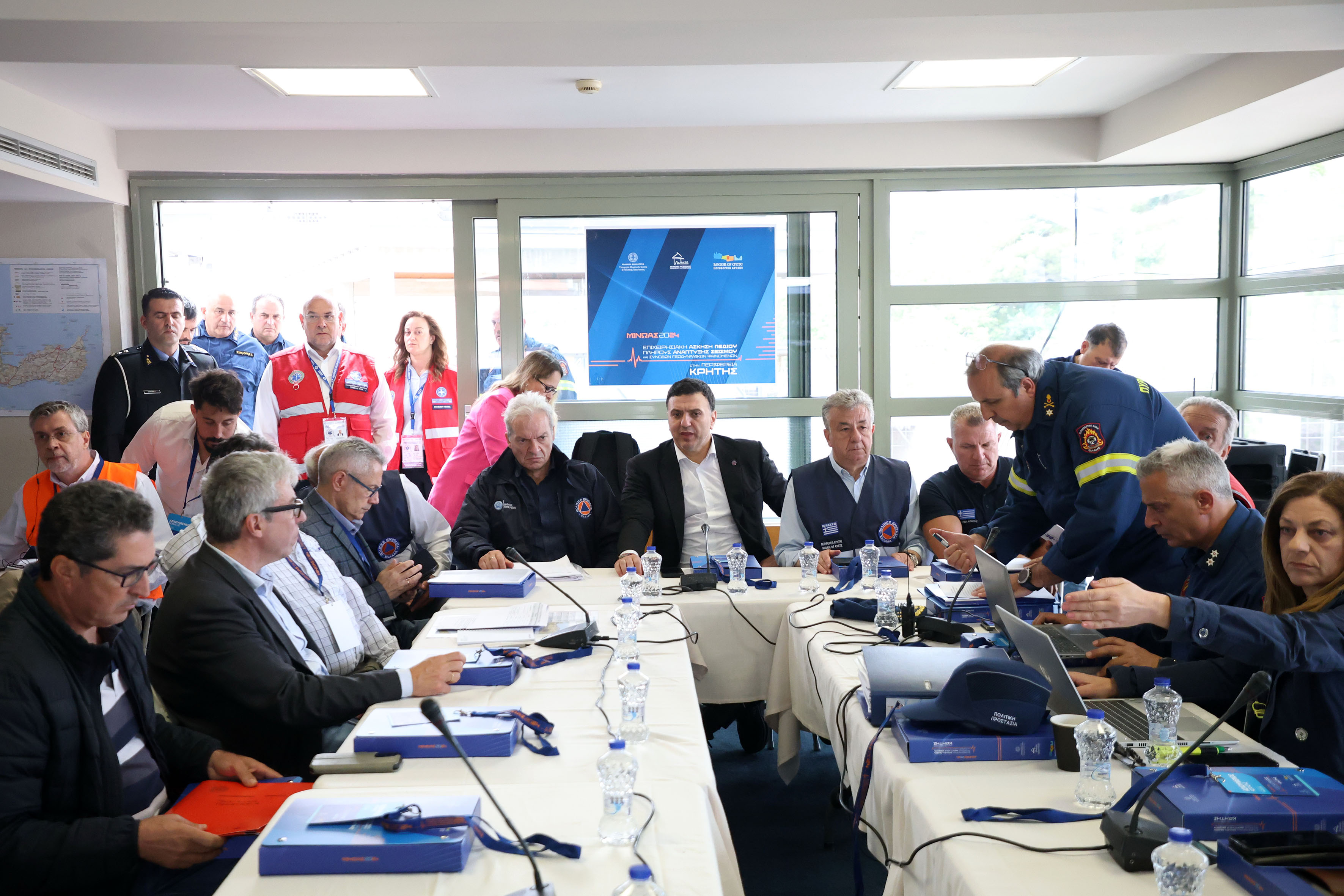 Στην άσκηση «Μίνωας 2024» στο ΠΣΚΗ ο Δήμαρχος Ηρακλείου - Δείτε φωτογραφίες