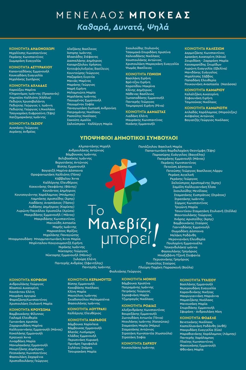 Μποκέας ψηφοδέλτιο