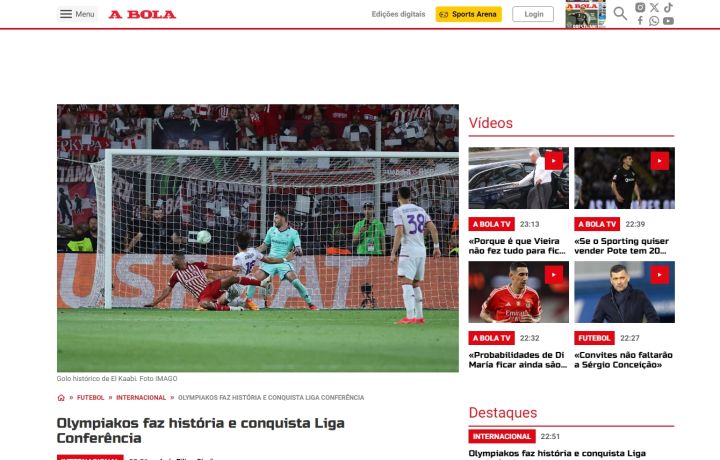  Conference League: Τα διεθνή ΜΜΕ αποθεώνουν τον Ολυμπιακό