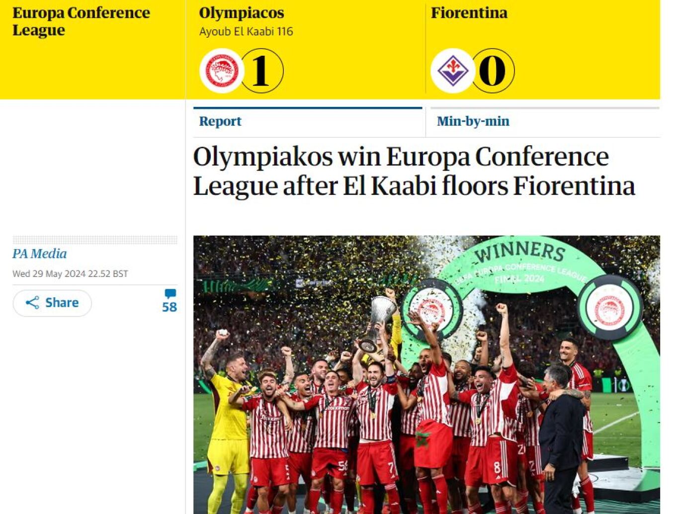  Conference League: Τα διεθνή ΜΜΕ αποθεώνουν τον Ολυμπιακό