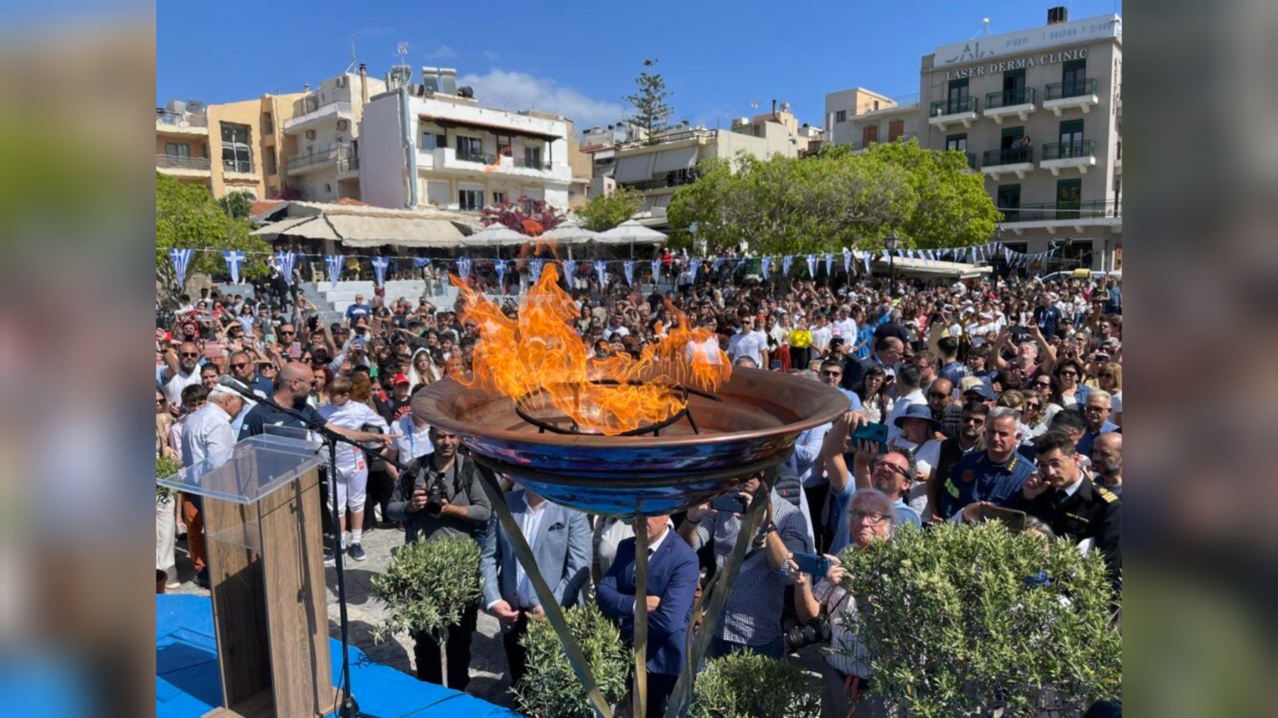 Ολυμπιακή φλόγα άγιος νικόλαος