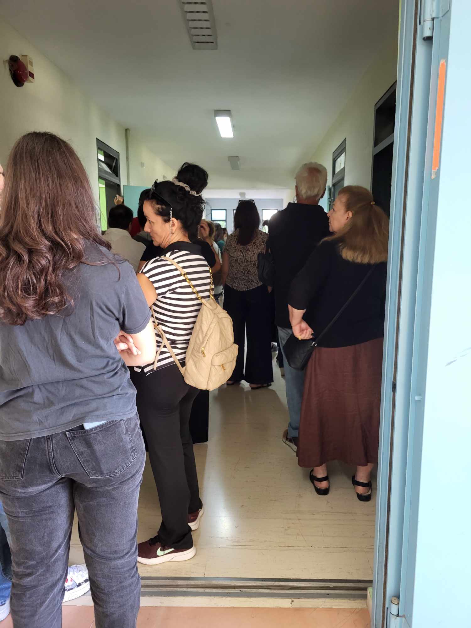 Eκλογικό κέντρο στο Ηράκλειο.