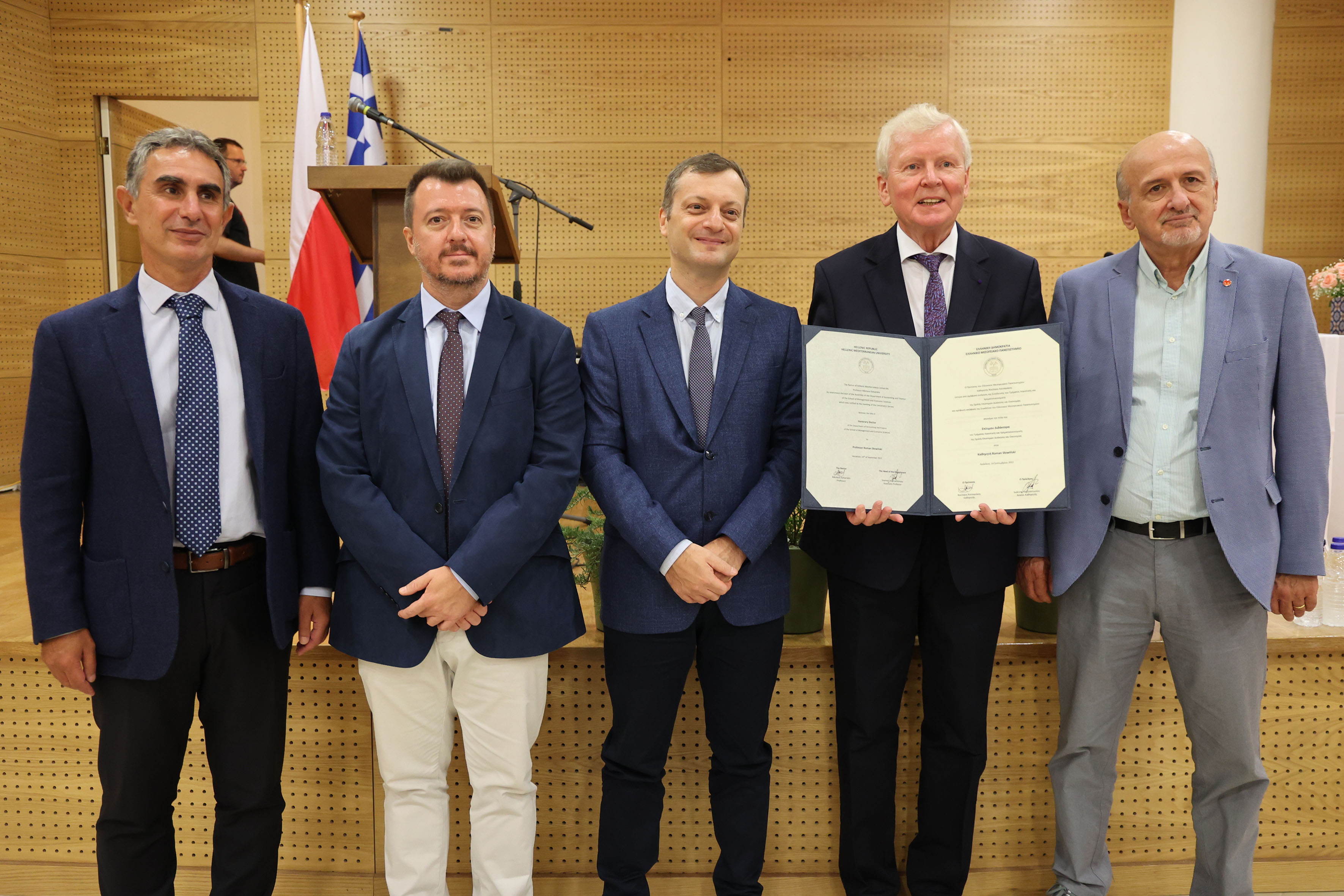 Αναγόρευση του Καθηγητή Roman Slowinski σε Επίτιμο Διδάκτορα του Τμήματος Λογιστικής και Χρηματοοικονομικής της Σχολής Επιστημών Διοίκησης και Οικονομίας του Ελληνικού Μεσογειακού Πανεπιστημίου