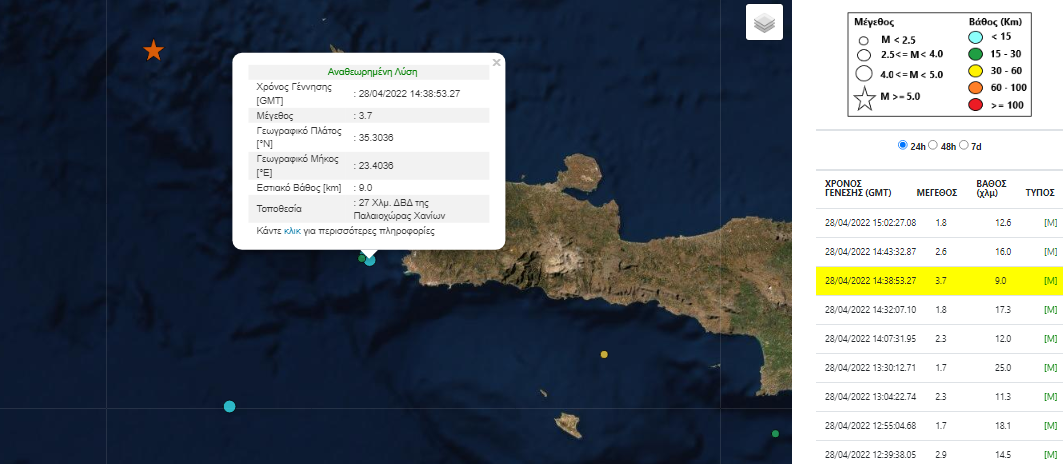 σεισμός Παλαιόχωρα