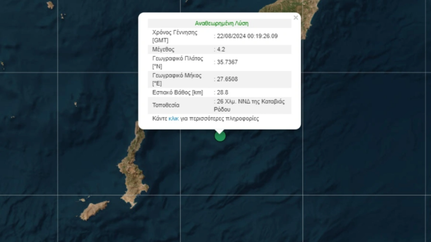 σεισμός ρόδος