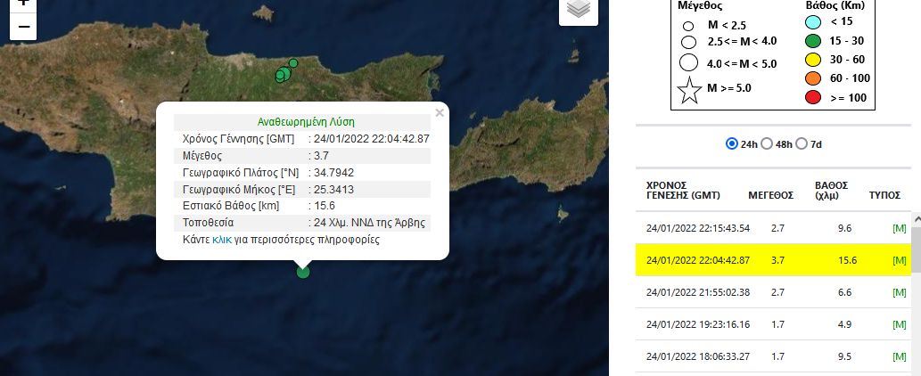 σεισμός Νότια Κρήτη