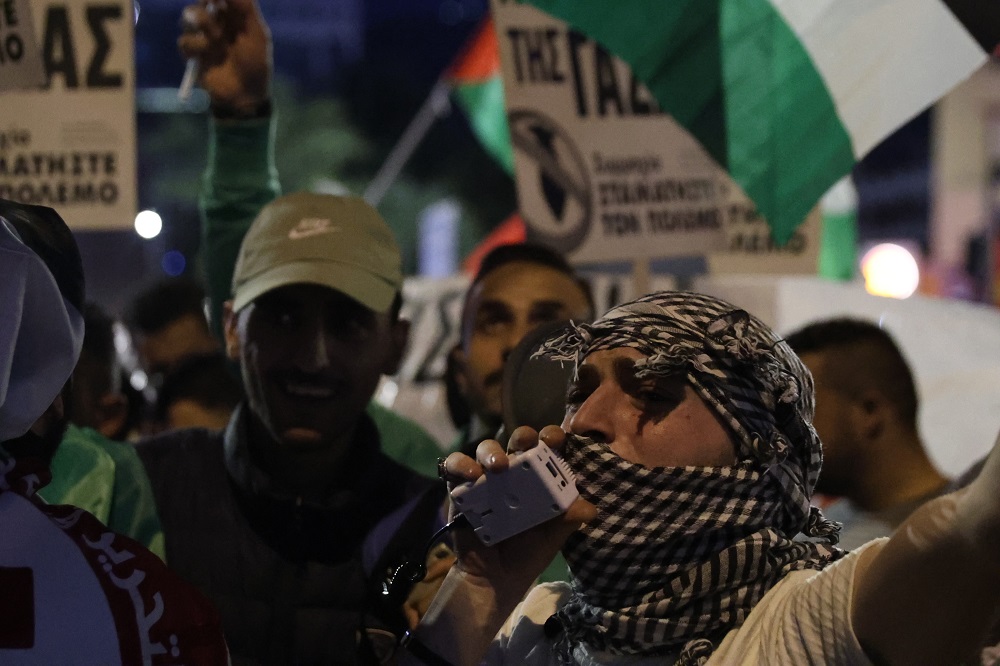 Συγκέντρωση αλληλεγγύης Παλαιστίνιοι