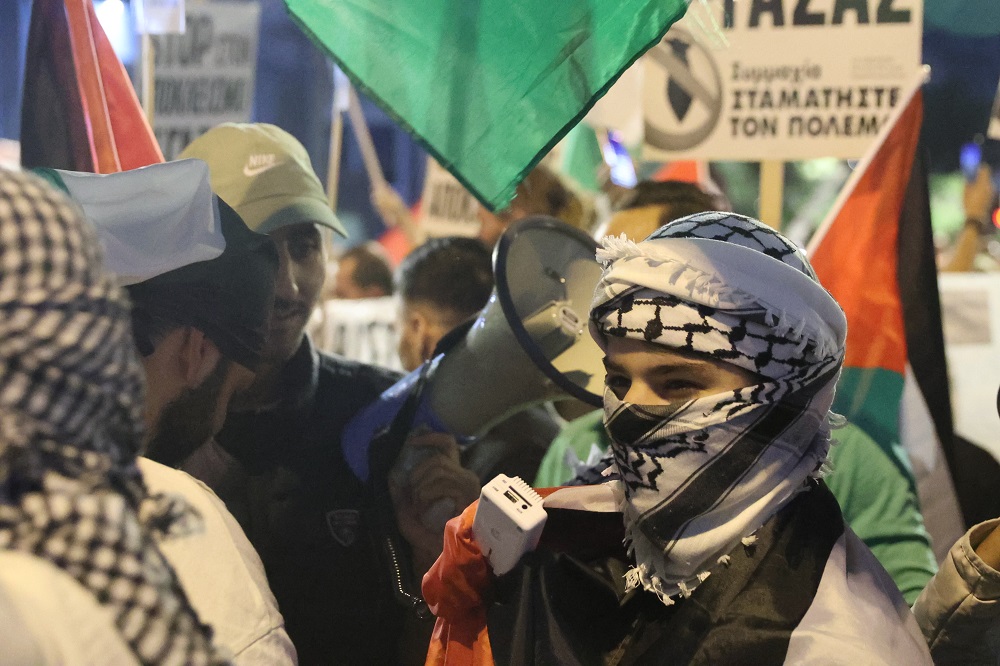 Συγκέντρωση αλληλεγγύης Παλαιστίνιοι