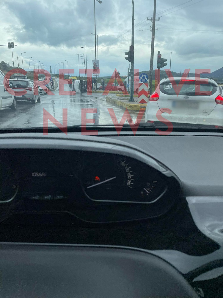 Τροχαίο Σκαλάνι ανατροπή