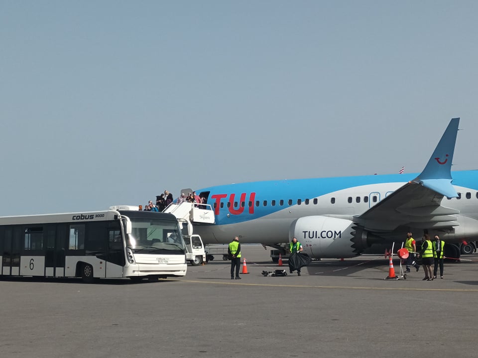 TUI άφιξη αεροσκάφος