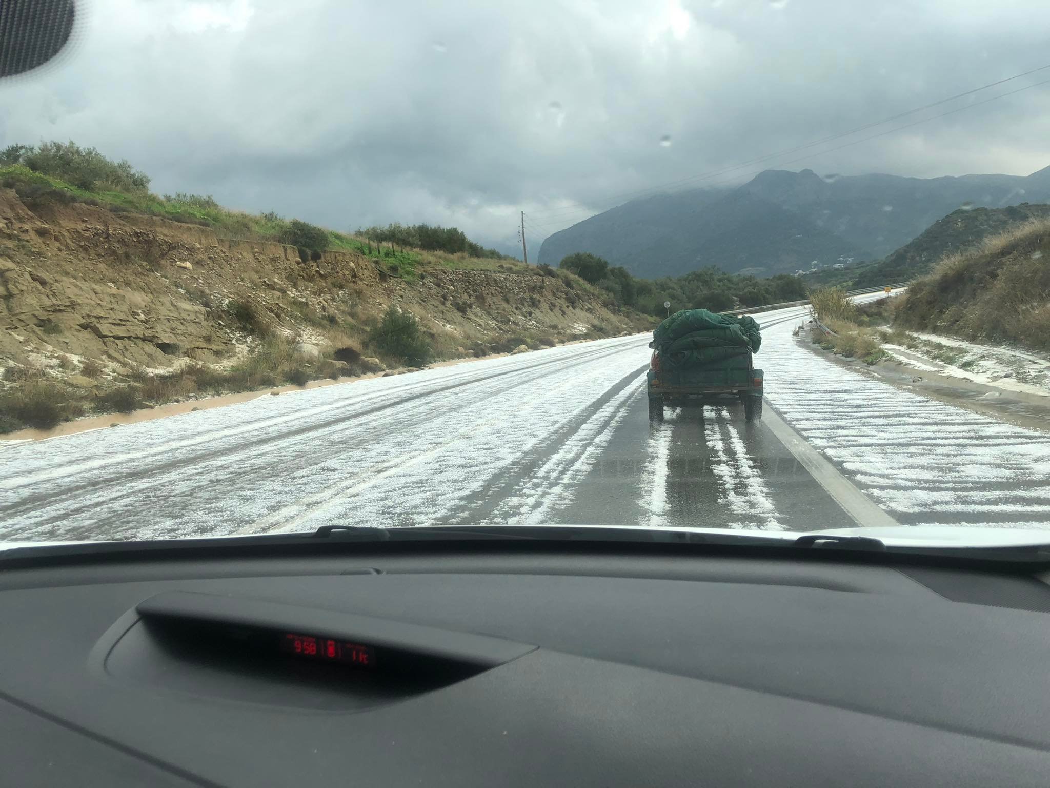 Δρόμος Βιάννος χαλάζι