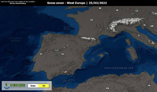 Χιονοκάλυψη Ευρώπη