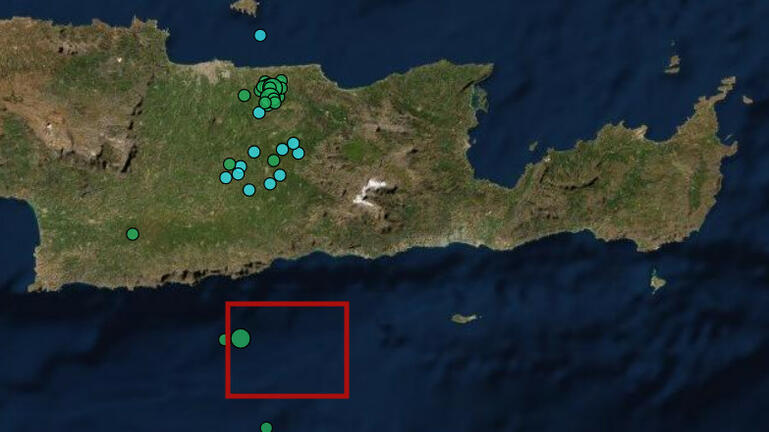 Σεισμός και νότια της Κρήτης