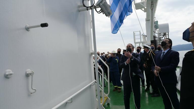 Ελληνική σημαία στο KRITI FUTURE, το πρώτο δεξαμενόπλοιο με μηδενικές εκπομπές άνθρακα