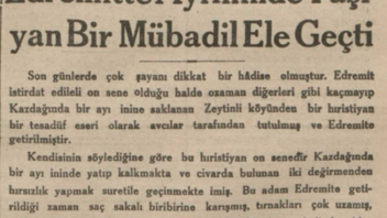 Απόκομμα τουρκικής εφημερίδας του 1932 αναφέρεται σε χριστιανό που έμεινε 10 χρόνια σε σπηλιά αρκούδας