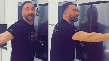Νίκος Κοκλώνης: Το αστείο βίντεο με την μάχη του με το… ψυγείο