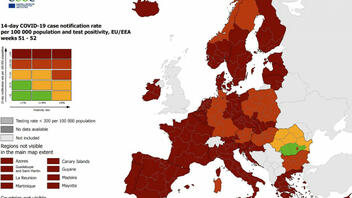 Στο «βαθύ κόκκινο» η Ελλάδα και σχεδόν όλη η Ευρώπη