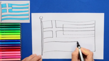25η Μαρτίου: Ο εύκολος τρόπος για να ζωγραφίσετε την ελληνική σημαία με το παιδί σας